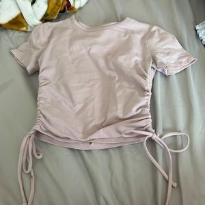 pink Hollister, tie side shirt